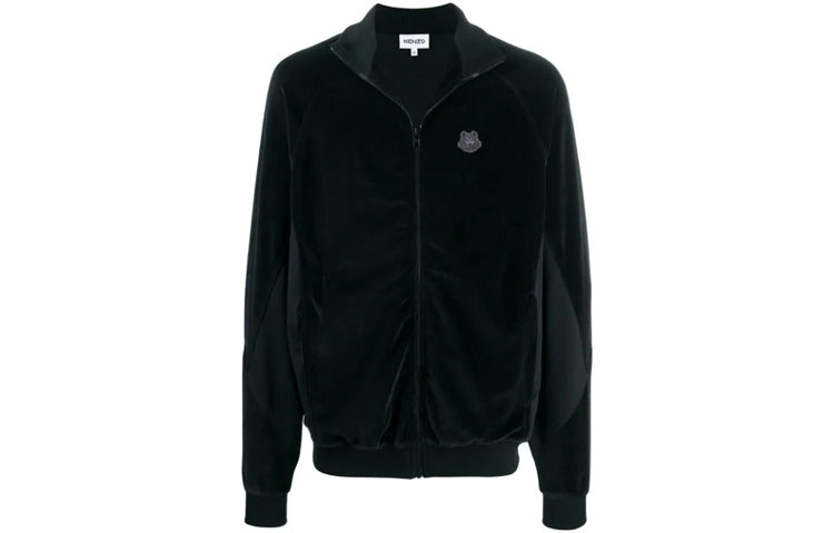 KENZO FW21 Logo Patchwork Long Sleeve Jacket Black FA65BL7514VU-99