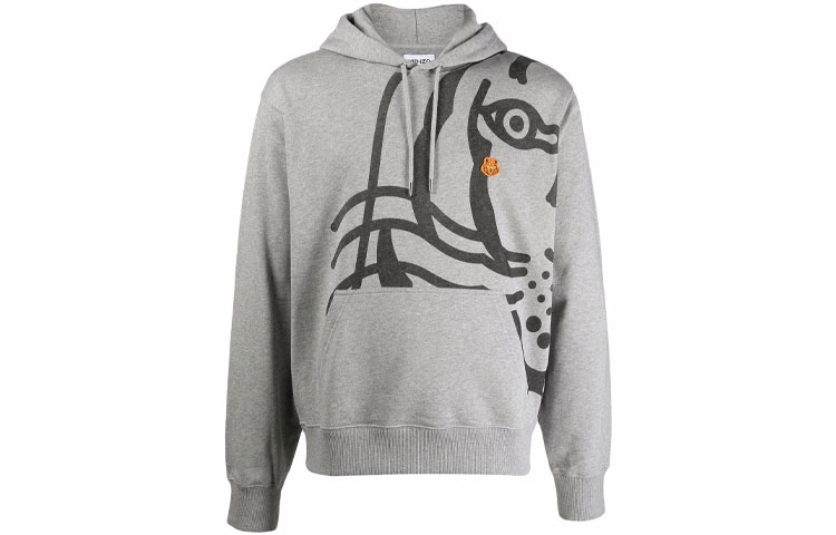 KENZO FW21 Logo Print Drawstring Hoodie Grey. FB65SW3054MO-94 圖 2