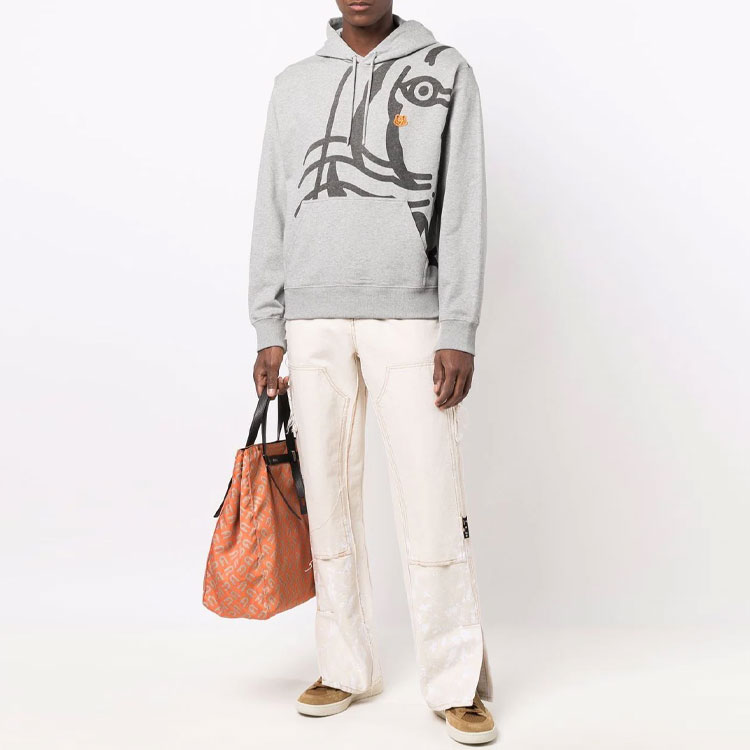 KENZO FW21 Logo Print Drawstring Hoodie Grey. FB65SW3054MO-94 圖 3