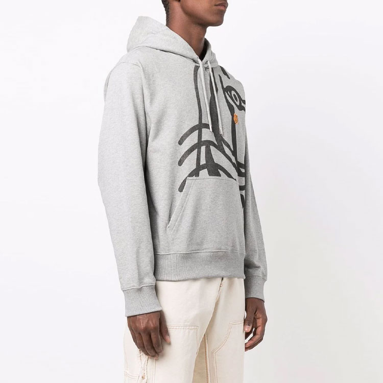 KENZO FW21 Logo Print Drawstring Hoodie Grey. FB65SW3054MO-94 圖 4
