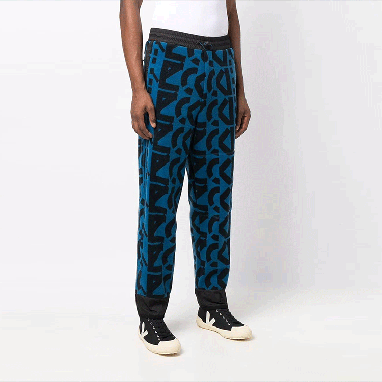 Purchase KENZO FW21 標誌印花藍色刷毛運動長褲 FB65PA7544MR-78