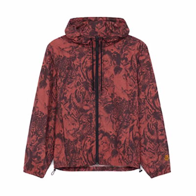 KENZO FW21 Logo Tiger Print Hoodie Jacket Dirt Orange FB65BL2029H8-31