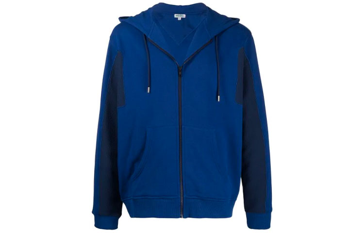 KENZO FW21 Logo Zip Hoodie Men’s Blue FA55BL7414MC-76