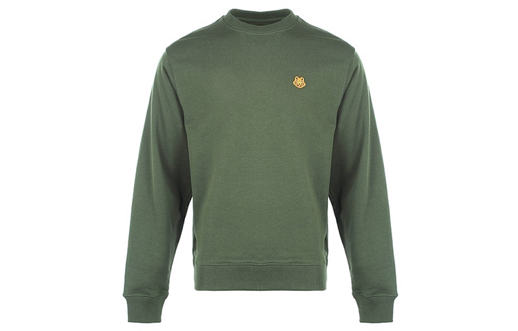 KENZO FW21 Loose-Fit Tiger Embroidery Sweater Dark Green FB65SW0064ML-51