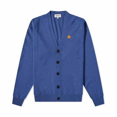 KENZO FW21 Loose Fit Solid Wool Knit Sweater Blue FB65CA6353TA-72