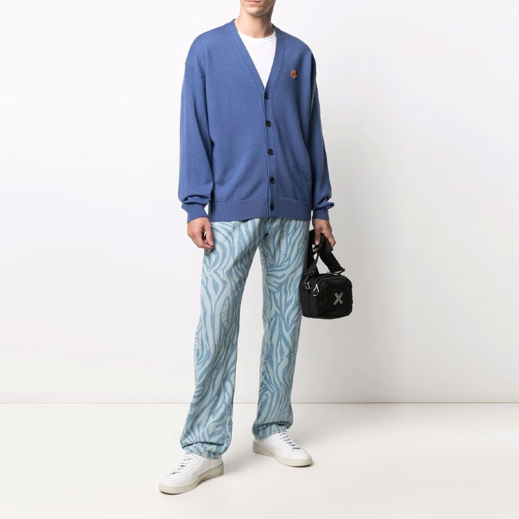 Lookbook KENZO FW21 Baju Sejuk Kain Wool Longgar Biru FB65CA6353TA-72