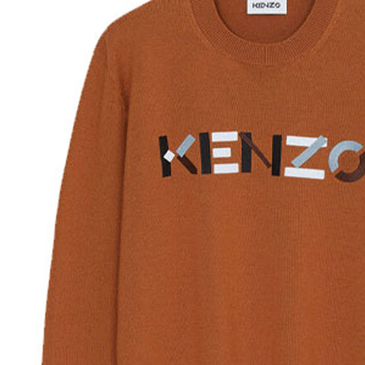 Purchase KENZO FW21 Baju Sweater Oren dengan Cetakan Huruf. FB65PU6393LA-15