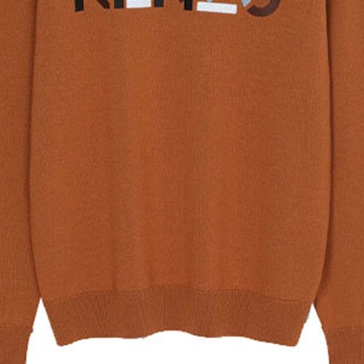 KENZO FW21 Baju Sweater Oren dengan Cetakan Huruf. FB65PU6393LA-15 Details for KENZO FW21 Baju Sweater Oren dengan Cetakan Huruf. FB65PU6393LA-15