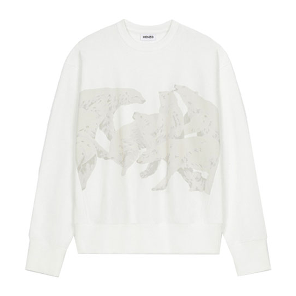 KENZO FW21 Polar Bear Crewneck Sweatshirt White () FB65SW5164MO-02