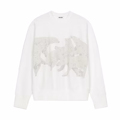 KENZO FW21 Polar Bear Crewneck Sweatshirt White () FB65SW5164MO-02