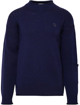 KENZO FW21 Baju Sejuk Rajut Bulu Navy Blue FB65PU6303TB-79 Order KENZO FW21 Baju Sejuk Rajut Bulu Navy Blue FB65PU6303TB-79