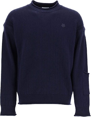 KENZO FW21 Baju Sejuk Rajut Bulu Navy Blue FB65PU6303TB-79 Shop KENZO FW21 Baju Sejuk Rajut Bulu Navy Blue FB65PU6303TB-79