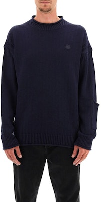 KENZO FW21 Baju Sejuk Rajut Bulu Navy Blue FB65PU6303TB-79 Purchase KENZO FW21 Baju Sejuk Rajut Bulu Navy Blue FB65PU6303TB-79