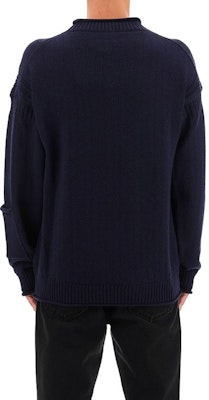 KENZO FW21 Baju Sejuk Rajut Bulu Navy Blue FB65PU6303TB-79 Details for KENZO FW21 Baju Sejuk Rajut Bulu Navy Blue FB65PU6303TB-79