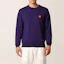 Shop KENZO FW21 Purple Wool Knit Sweater with Chest Logo. FB65PU6423TA-80