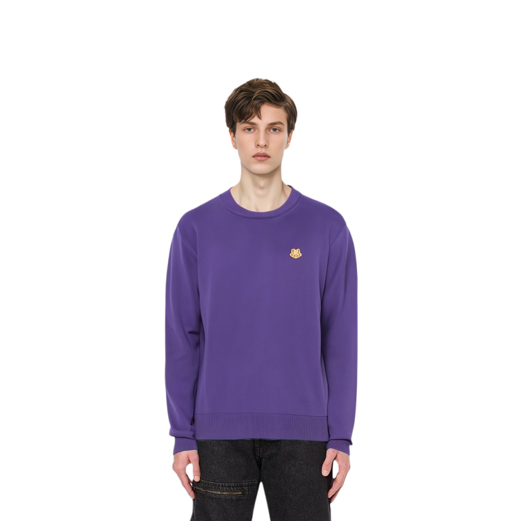 KENZO FW21 Purple Wool Knit Sweater with Chest Logo. FB65PU6423TA-80 圖 5