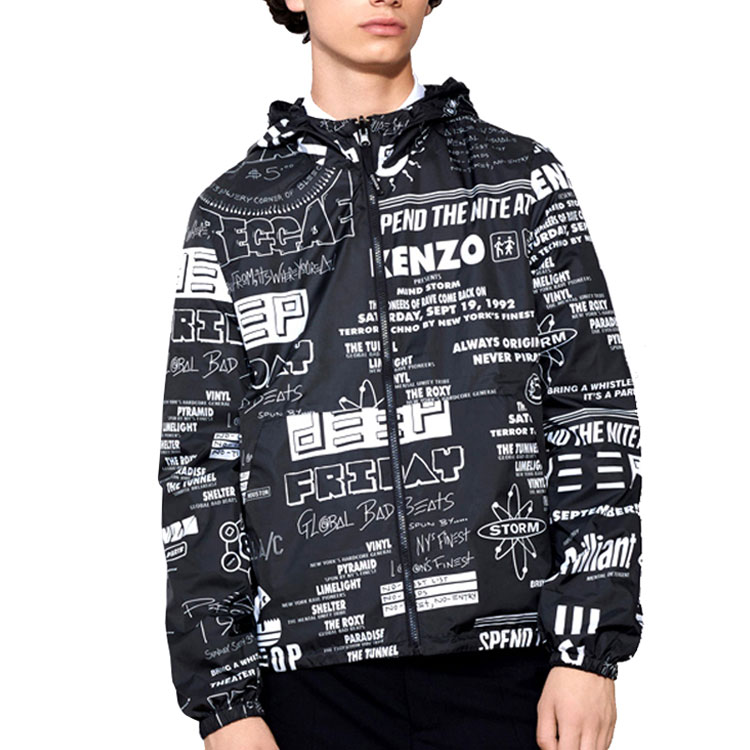 KENZO FW21 Reversible Letter Graffiti Hooded Jacket Black. F755BL1511NG-99 圖 3