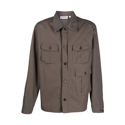 KENZO FW21 Solid Long-Sleeve Workwear Jacket Brown FB65CH5271NB-52