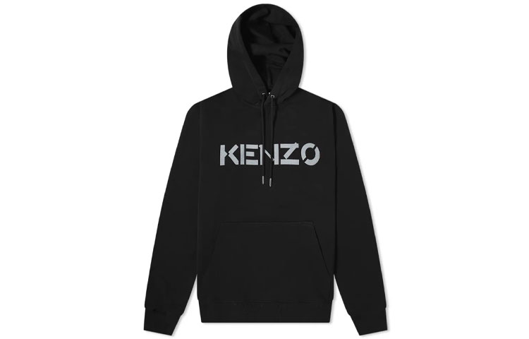 KENZO FW21 SS21 Logo Print Fleece Hoodie Black. FB65SW3004ML-99 圖 2