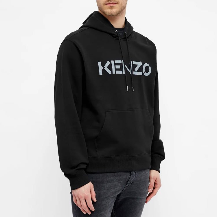 KENZO FW21 SS21 Logo Print Fleece Hoodie Black. FB65SW3004ML-99 圖 4