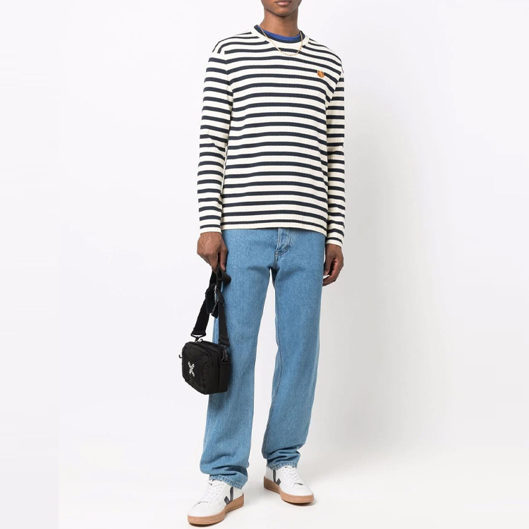 Lookbook KENZO FW21 条纹针织毛衣 黑/白 FB65PU6223CB-04