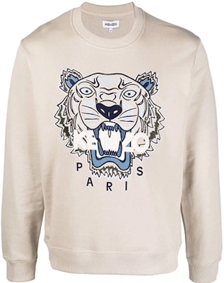 KENZO FW21 Tiger Bordir Pullover Sweatshirt Abu-abu FC55SW1234XL-08 Buy KENZO FW21 Tiger Bordir Pullover Sweatshirt Abu-abu FC55SW1234XL-08