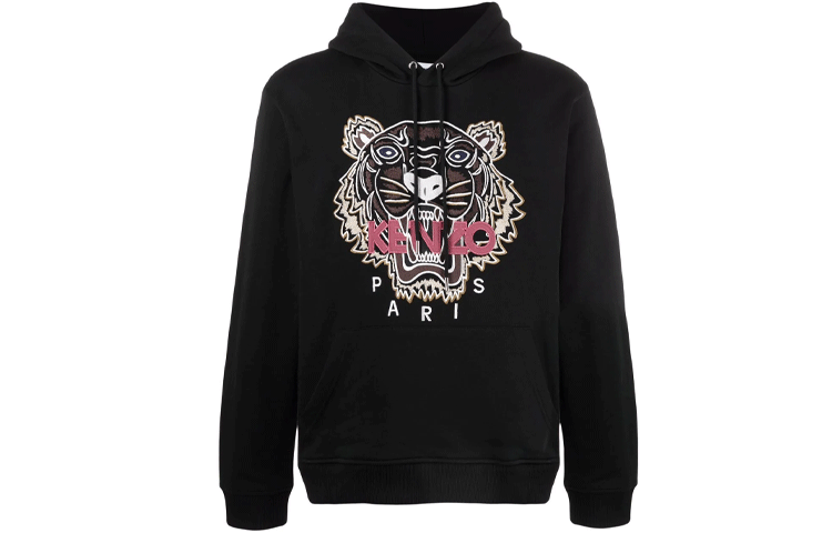 KENZO FW21 Tiger Head Embroidered Loose Fit Hoodie Black FB65SW3334XA-99 圖 2