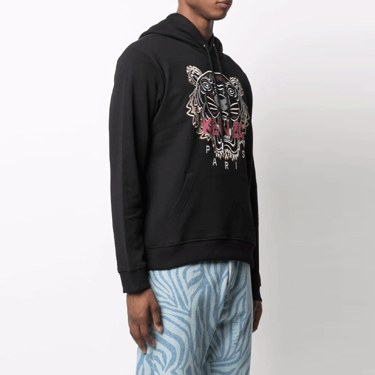 KENZO FW21 Tiger Head Embroidered Loose Fit Hoodie Black FB65SW3334XA-99 圖 5