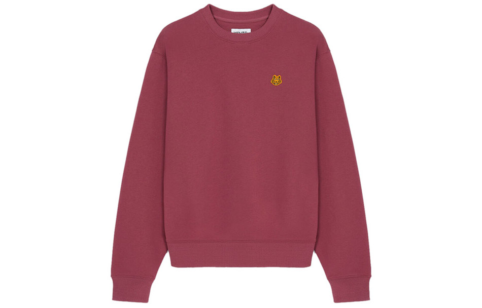 KENZO FW21 Tiger Head Embroidered Sweatshirt Berry Color FB65SW0064ML-85