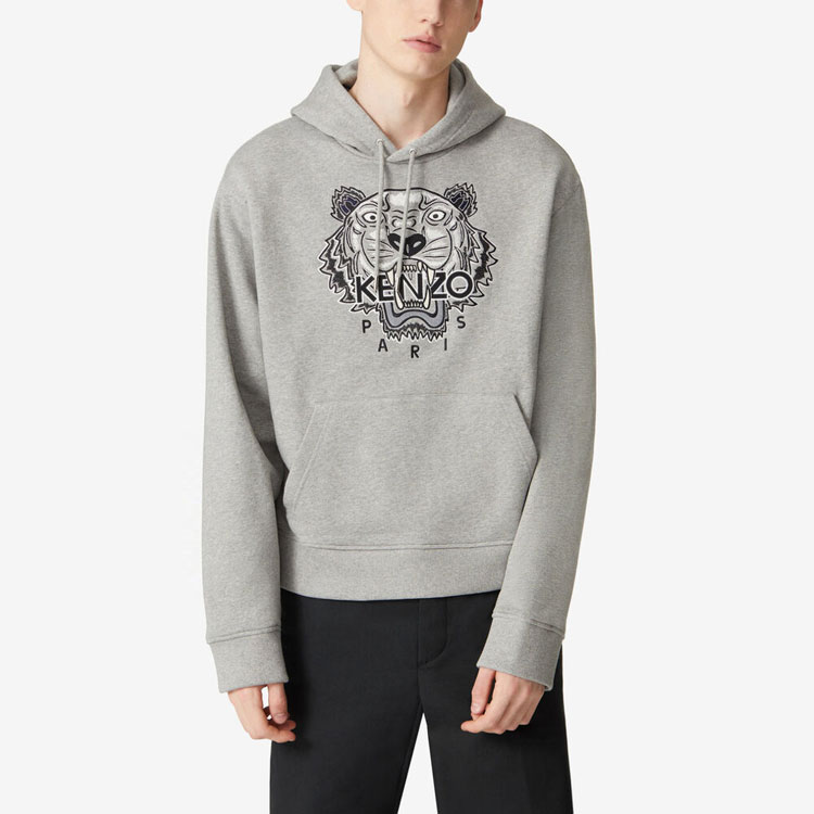 KENZO FW21 Tiger Logo Embroidered Hoodie Grey . 65SW3114XV-94 圖 3