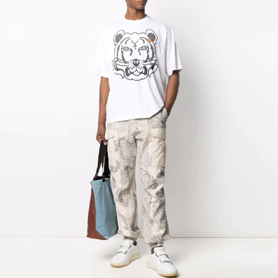 KENZO 2021秋冬款白色虎头标志印花圆领T恤. FB65TS5224SA0-1B Lookbook KENZO 2021秋冬款白色虎头标志印花圆领T恤. FB65TS5224SA0-1B