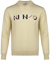 KENZO FW21 Wool Crewneck Sweater Light Yellow Long Sleeve Knit. FB65PU6393LA-04 KENZO FW21 Wool Crewneck Sweater Light Yellow Long Sleeve Knit. FB65PU6393LA-04