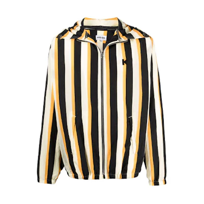 KENZO FW21 Yellow Striped Zip-Up Bomber Jacket FB65MBL059J9-03