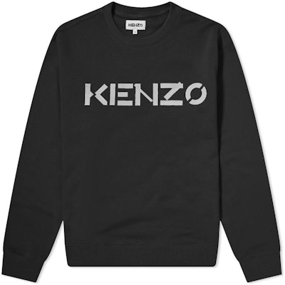 KENZO FW22 Black Crewneck Pullover Sweatshirt with Logo Print. FB65SW0004ML-99 Buy KENZO FW22 Black Crewneck Pullover Sweatshirt with Logo Print. FB65SW0004ML-99