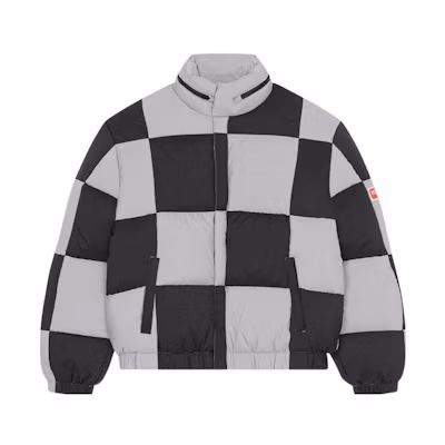 KENZO FW22 Black Grey Checkered Full-Zip Jacket FC65OU1319NC-99