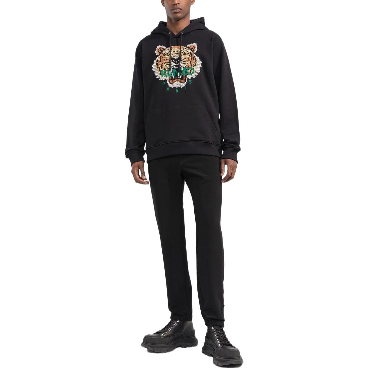 KENZO FW22  Black Hoodie with Tiger Head Logo and Letter Print. FC65SW3414XD-99 圖 3