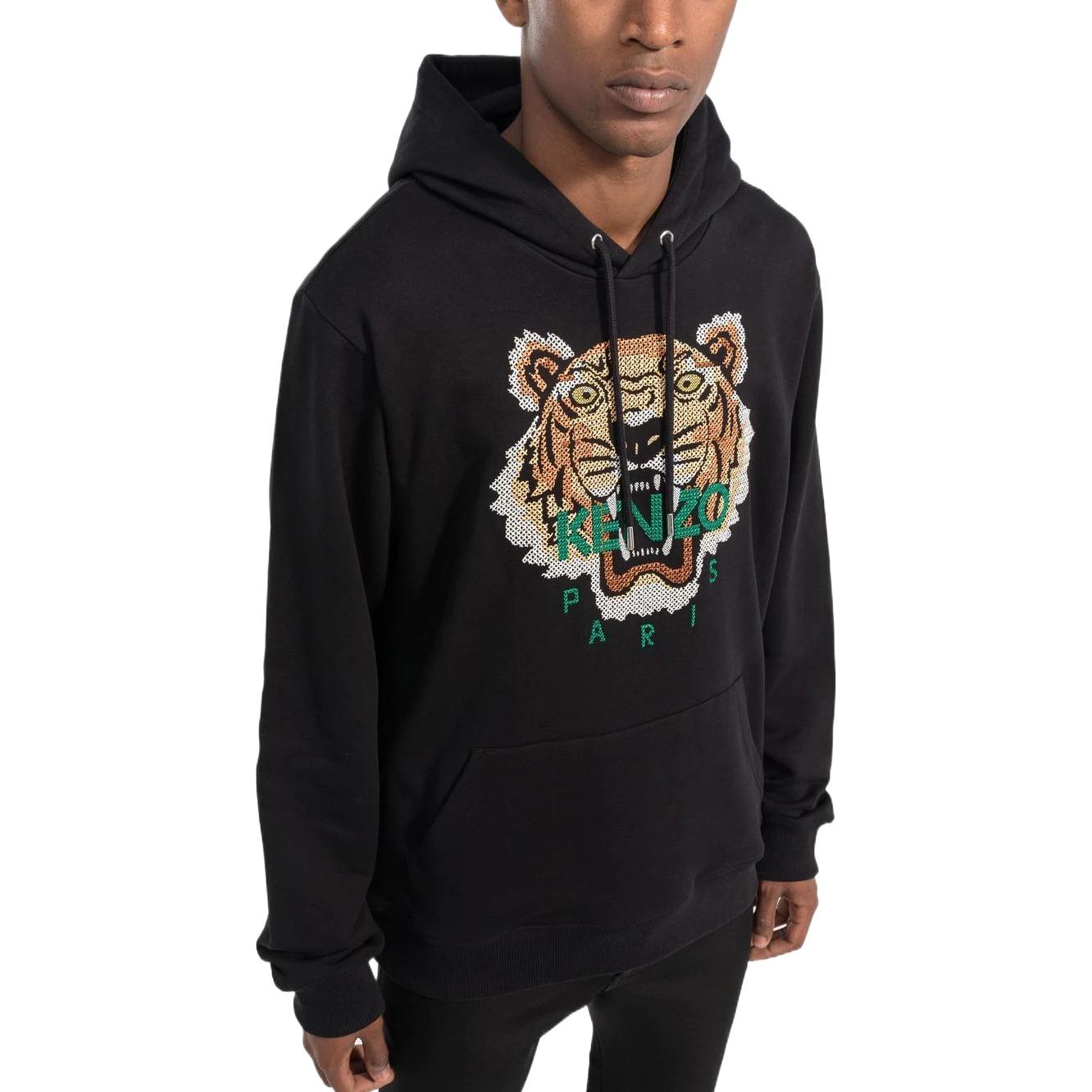 KENZO FW22  Black Hoodie with Tiger Head Logo and Letter Print. FC65SW3414XD-99 圖 5