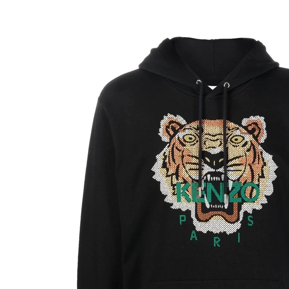 KENZO FW22  Black Hoodie with Tiger Head Logo and Letter Print. FC65SW3414XD-99 圖 6