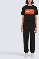 KENZO FW22 Pantalones Jogger Negros de Punto con Cordón y Logo. FC65PA7954ME-99J Shop KENZO FW22 Pantalones Jogger Negros de Punto con Cordón y Logo. FC65PA7954ME-99J