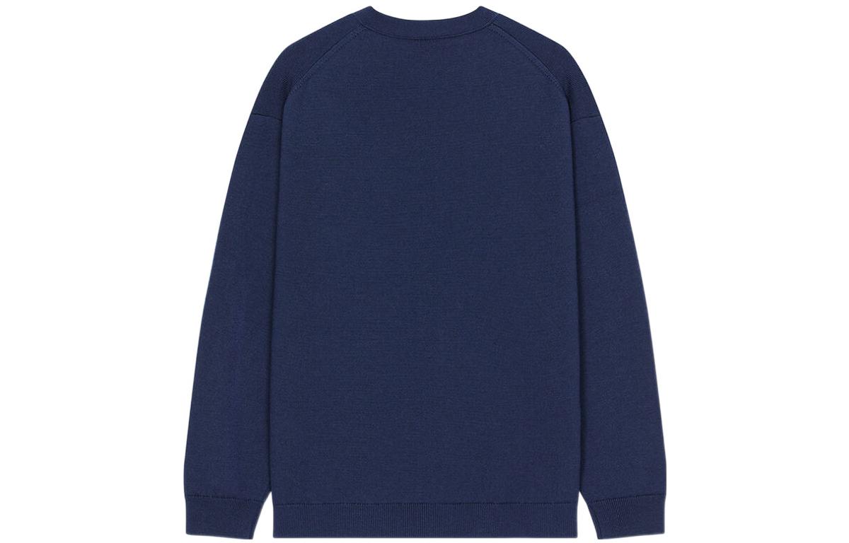 Lookbook KENZO FW22 Cardigan Rajut Wol Biru dengan Bordir Logo. FC65CA3423LA-77
