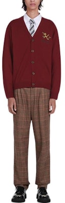 KENZO FW22 酒紅色羊毛刺繡Logo開襟毛衣. FC65CA3423LA-23 Shop KENZO FW22 酒紅色羊毛刺繡Logo開襟毛衣. FC65CA3423LA-23