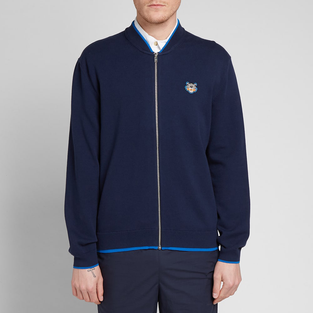 Purchase KENZO FW22  Colorblock Logo Patch Long Sleeve Jacket Deep Blue F865CA1023AB-76