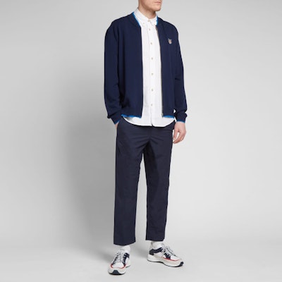 KENZO FW22 Colorblock Logo Patch Long Sleeve Jacket Deep Blue F865CA1023AB-76 Sizing KENZO FW22 Colorblock Logo Patch Long Sleeve Jacket Deep Blue F865CA1023AB-76