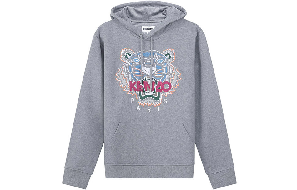 Order Sudadera de Algodón KENZO FW22 con Tigre Bordado - Gris Paloma FC65SW3334XL-95