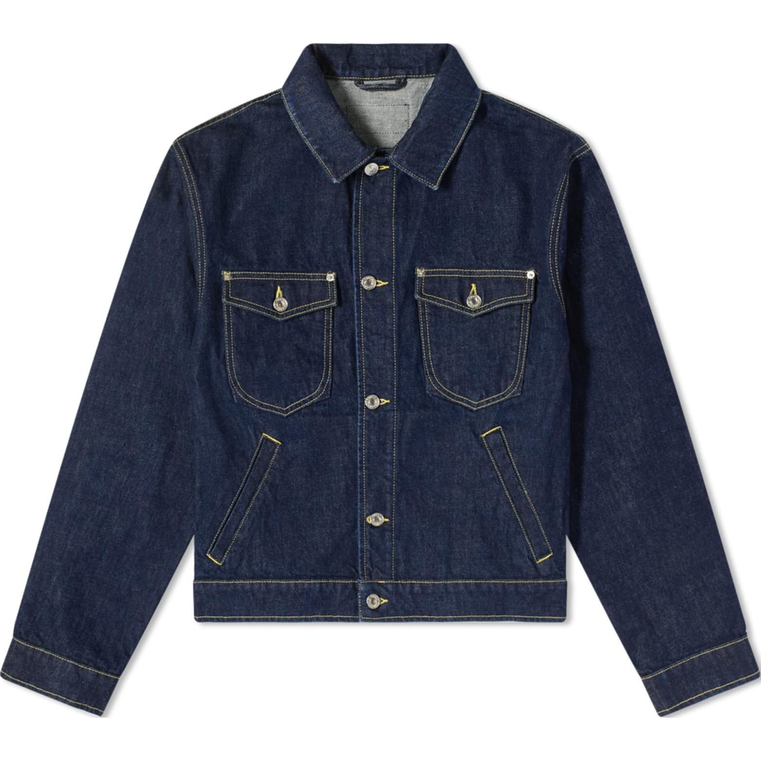 KENZO FW22  Dark Denim Button-Up Jacket with Pockets and Collar墨色 FC65DV3019EI-78