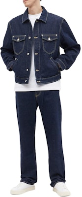 KENZO FW22 Dark Denim Button-Up Jacket with Pockets and Collar墨色 FC65DV3019EI-78 Lookbook KENZO FW22 Dark Denim Button-Up Jacket with Pockets and Collar墨色 FC65DV3019EI-78