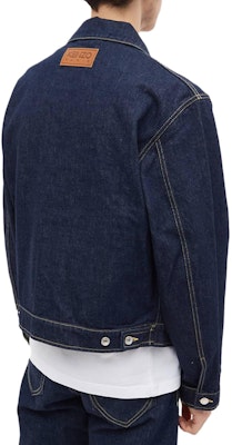 KENZO FW22 Dark Denim Button-Up Jacket with Pockets and Collar墨色 FC65DV3019EI-78 Shop KENZO FW22 Dark Denim Button-Up Jacket with Pockets and Collar墨色 FC65DV3019EI-78