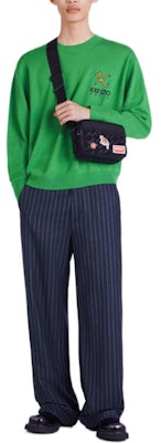 KENZO FW22 Suéter Verde con Diseño Bordado de Cola de Tigre. FC65PU3423LA-57 Shop KENZO FW22 Suéter Verde con Diseño Bordado de Cola de Tigre. FC65PU3423LA-57