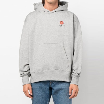 KENZO FW22 Hoodie Kelabu Logo Bunga - Koleksi Musim Luruh. FC65SW4604ME-94 Lookbook KENZO FW22 Hoodie Kelabu Logo Bunga - Koleksi Musim Luruh. FC65SW4604ME-94