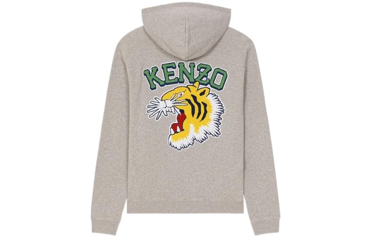 Lookbook KENZO FW22 Sudadera Gris con Diseño de Tigre Estampado. FC65SW436CMJ-94